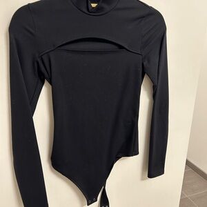 Abercrombie & Fitch Black Long Sleeve Bodysuit